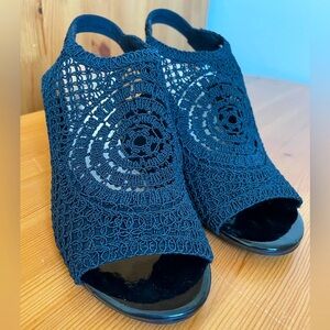 Stretch Crochet Wedge Heel